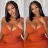 PANEWAY U Part Wig Human Hair Straight Bob Wigs For Black Women 12 inch Brazilian Remy Hair Short Bob Human Hair Wigs Clip in U Part Wig Human Hair Extensions Natural Color