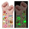 Partywind 145 Luminous Styles Donut Party Supplies Temporary Tattoos for Kids, Glow Donut Ice Cream Birthday Party Decorations Favors for Girls, Donut Themed Tattoo Stickers with Cupcake Candy