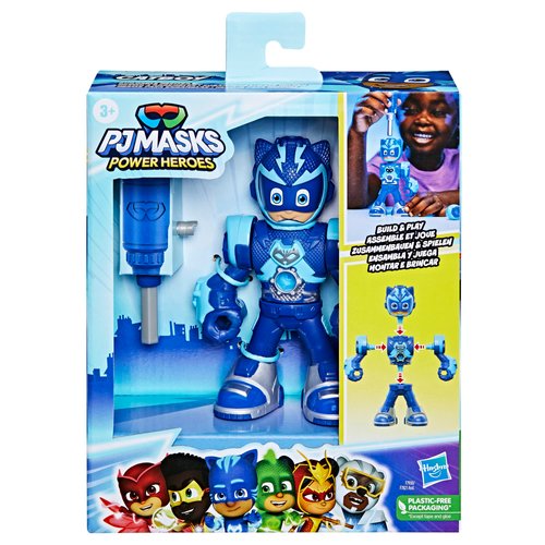 PJ Masks Power Heroes Buildable Heroes, Catboy Action Figure, Kid-Friendly Assembly, Superhero Toy for Boys and Girls 3 Years Old and up