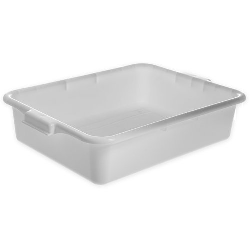 Carlisle FoodService Products N4401002 Comfort Curve™ Ergonomic Wash Basin Tote Box, 5" Deep, White