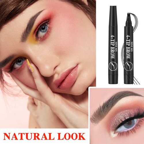 3P Eyebrow Tattoo Pen,Eyebrow Pencil Waterproof Eyebrow Microblading Brow Pen,Brow Pencil,Long Lasting Eyebrow Makeup,Creates Natural Looking Perfect Brows（Black）