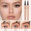 2PCS 3D Microblading Eyebrow Tattoo Pencil 4 Fork Tip, Waterproof Microblading Eyebrow Pencil Contouring Pen, For Natural-Looking Eyebrows,With Micro-Fork Tip(Black and Dark Brown)