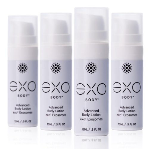 EXO SKIN SIMPLE EXO BODY™ Advanced Body Lotion Travel Size | Unprecedented Hydration and Tone | 15ML (.5 fl oz.), Pack of 4
