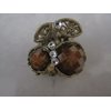 small mini metal jeweled antique bronze hair claw clip Set C (Primary color: Purple)