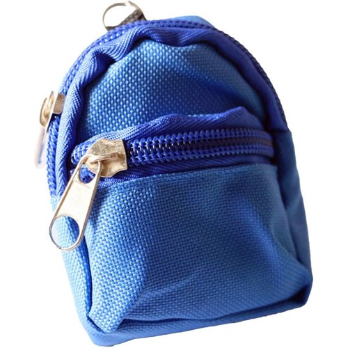 Labriciyon 1Pc Blue Mini Doll Backpack School Bag Model Dollhouse School Accessory for 1/6 Scale Dollhouse Dollhouse Décor,Simulation Mini School Bag Model,Dollhouse Accessories