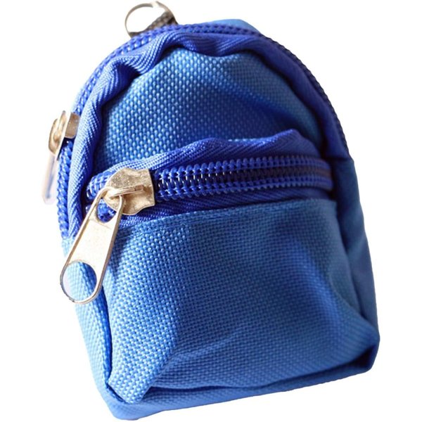 Labriciyon 1Pc Blue Mini Doll Backpack School Bag Model Dollhouse School Accessory for 1/6 Scale Dollhouse Dollhouse Décor,Simulation Mini School Bag Model,Dollhouse Accessories