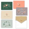 Soft Springs Floral Thank You / 36 Variety Card Set/All Occasion Greeting Card Pack / 6 Pastel Flower Designs / 3 1/2" x 4 7/8" Blank Inside Note Cards/Made In The USA