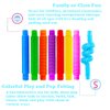 32Pack Pop Tubes, Fidget Tubes for Children and Adult Sensory Fidget Toy Set for Stress and Anxiety Relief Educational Learning Toys for Kids
