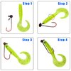Fishing Jig Head Hooks, 10pcs Shakyhead Jigs Football Head Jig Fish Hooks with Bait Screw Lock for Bass Saltwater Freshwater (1/8oz)
