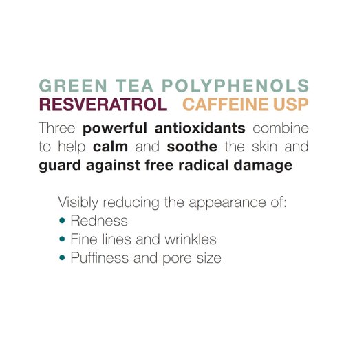 Anti Aging face Cream TRIPLE Antioxidant Treatment Serum For Face, Resveratrol + Green Tea + Caffeine - Visibly Reduce Skin Redness & Calm Irritation -For Sensitive Rosacea Skin -1oz