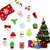 24 Pcs Christmas Mochi Squishy Toys,Mini Cute Squeeze Toy Stress Reliever Anxiety Packs for Kid Party Favors,Christmas Miniatures (Christmas)