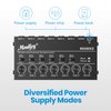 Moukey Audio Mixer Line Mixer, DC 5V, 6-Stereo Ultra, Low-Noise 6-Channel for Sub-Mixing, Ideal for Small Clubs or Bars, As Guitars, Bass, Keyboards Mixer, 2021 New Version-MAMX2