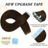Tape in Hair Extension Human Hair Invisible Straight 22 inch Tape Hair Extension for Women Seamless Skin Weft #4 Chocolate Brown Real Hair Extension Tape ins Human Hair 20 Pcs/50g
