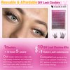 EYDEVRO Wispy Lash Clusters Kit Natural Lash Extension Kit Clear Band Cluster Lashes Eyelash Extension Kit 143 Pcs Invisible Band Eyelash Clusters With Waterproof Lash Bond and Seal and Lash Tweezers