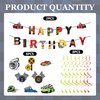 Race Car Birthday Party Decorations - Include Race Car Birthday Banner and Hanging Swirl Deocr Race Car Theme Party Supplies