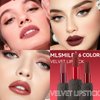 MLSMILE 3PCS Velvet Matte Lipstick Sets for Women, Long Lasting Waterproof 24 Hours Lip Stick Lip Stain Makeup Gift Sets, High Pigmented Lip Balm,Labiales mate 24 horas originales