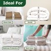 Bed Sheet Organizer and Storage Size Label Bands | Sheets Set Organizers for Linen Closet - Labeled Elastic Bedding Sheet Keepers Straps for Organizing Foldable Bedsheet Sets (Queen 4PCs Pack | Cream)