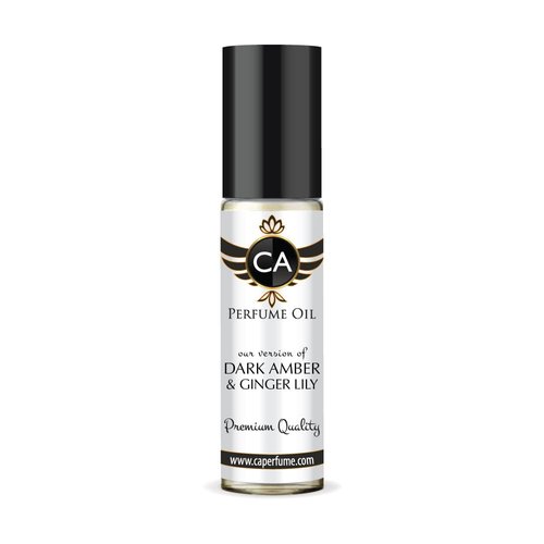 CA Perfume Club Impression of J Mlon Dark Amber & Ginger Lily For Women Replica Fragrance Body Oil Dupes Alcohol-Free Essential Aromatherapy Sample Travel Size Concentrated Roll-On 0.3 Fl Oz/10ml
