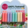 EOS Organic Lip Balm Juicy Peach Chamomile Mint Vanilla Strawberry, 9 Pack