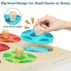 Wooden Puzzles for Toddlers 1-3 2-4, Montessori Dinosaur Toys for 1 2 3 Year Old Boy Girl Christmas Birthday Gifts, Dinosaur Match Eggs Peg Puzzles Preschool Learning Toys for Toddlers Age 1-2