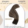 Ugeat Microlink Hair Extensions Real Human Hair Balayage Dark Brown to Ash Blonde Mix Brown Microring Hair Extensions Human Hair Silky Straight Micro Bead Human Hair Extensions 20 Inch 50s