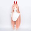 Aicos Long Pink Cosplay Wig for Anime Role Cosplay, Pink Wigs with Horns for women, Cute Costume Wig with a Free Wig Cap