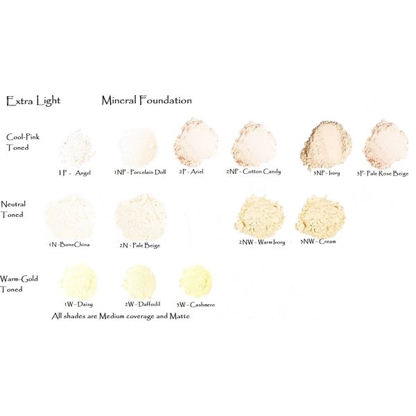 Mineral Foundation Lightest Shades - Porcelain Through Ivory (3N Lt Beige 25g)