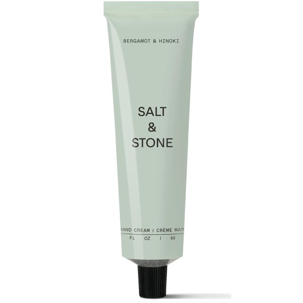 Salt & Stone Hand Cream for Women & Men | Bergamot & Hinoki | Hydrates, Nourishes & Softens Skin | Restores Dry Cracked Hands | Fast-Absorbing | Cruelty-Free & Vegan (2 fl oz)