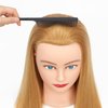 Training Head 26"-28" Mannequin Head Hair Styling Manikin Cosmetology Doll Head Synthetic Fiber Hair Hairdressing Training Model Free Clamp (1711W2720)