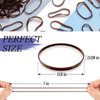 Kanprincess 1000pcs Brown Mini Rubber Bands, Soft Small Hair Ties for Kids Toddlers Girls, Elastic Ponytail Accessories, No Damage Baby Hair Styling (Brown)