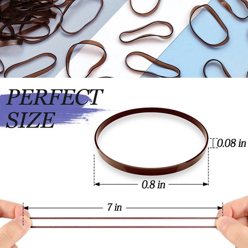 Kanprincess 1000pcs Brown Mini Rubber Bands, Soft Small Hair Ties for Kids Toddlers Girls, Elastic Ponytail Accessories, No Damage Baby Hair Styling (Brown)