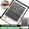 Bodermincer Lash Clusters D Curl Black/Light Brown/Dark Brown/Black Brown 10-12-14/12-14-16/16-18-20mm Mixed Lash Clusters Kit For Beginner (M01# 12-14-16mm Mixed)