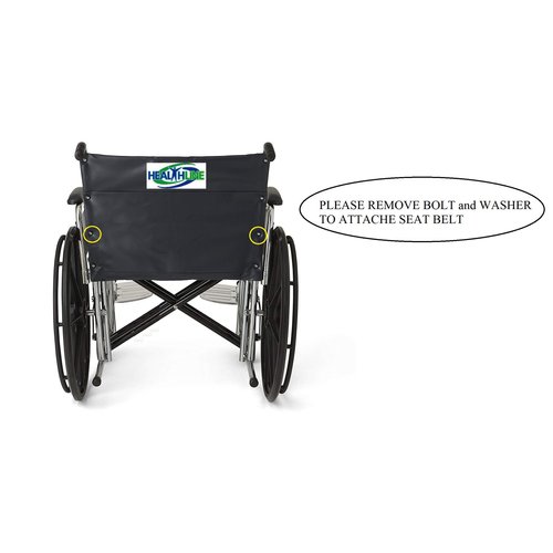 HEALTHLINE Wheelchair Strap Seat Belt, Wheelchair Safety Harness, Auto Style Belt with Metal Buckle up to 48