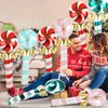 8 PCS Giant Christmas Candy Mylar Balloons Xmas Sweet Candy Party Theme Foil Balloon Candyland Christmas Party Balloons for Winter Holiday Xmas Candy Party Decorations Supplies 59×22 inch