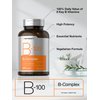 Horbäach Vitamin B-100 Complex | 100% of Daily Value | 300 Tablets | Vegetarian, Non-GMO, and Gluten Free Supplement