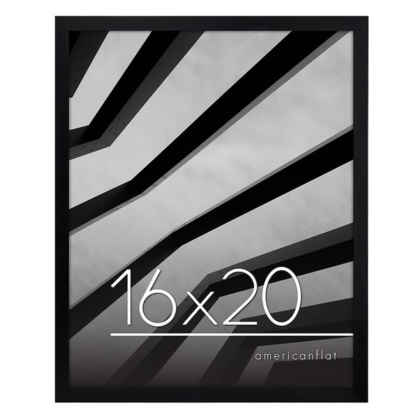 Americanflat 16x20 Picture Frame in Black - Thin Border Photo Frame with Polished Plexiglass - Wall Picture Frame with Hanging Hardware Included for Horizontal or Vertical Display Format