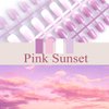 Laza 96 Pcs Colorful Fake Nails 4 Pack Lavender Violet Color Square Full Cover Short UV Coat Artificial Acrylic Nails - Pink Sunset