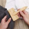 Wool Carders Needle Felting Brush, Hand Carders for Wool, Craft Wool Needle Felting Tools with Solid Wood Handle, Slicker Brush for Dogs, Spinning and Weaving, for Craft Felt Project (2Pcs)