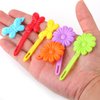 76 Pieces Self Hinge Plastic Hair Clip Pins with Cartoon Designs - Colorful Cute Flower Bow Barrettes for Girls (Random Color)