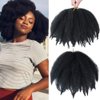 8 Inches Marley Hair Short Afro Kinky Twist Packs Marley Hair Curly Crochet Hair for Twists Marley Twist Crochet Braids Synthetic Kinky Hair Extensions(3Packs -1B)