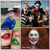 DAMUSI 3 Colors Body Face Paint Sticks Professional Eye Black Baseball Softball Football,Halloween Joker Clown Cosplay Makeup for Adults and Kids（White/Black/Green Eye Black Sticks）