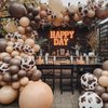 Western Balloon Arch Kit,Nude Brown Apricot Tan Farm Balloons with Cow Print Ballonn for Kids Boy Western Party Decorations Cowboy Baby Shower Farm Birthday Graduation Party Supplies