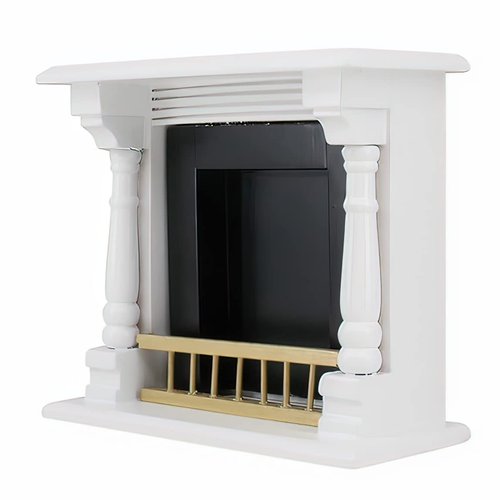Dollhouse Decoration Accessories,1:12 Dollhouse Fireplace Without Fire,Dollhouse Miniature Furniture Room Wooden Vintage Black Gold Fireplace Mini Furniture for Christmas Dollhouse Dolls Furniture