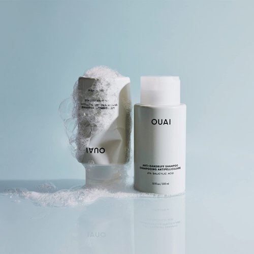OUAI Anti Dandruff Shampoo - Soothing Salicylic Acid Shampoo for Flaky, Dry and Itchy Scalp - Reduces Itching, Redness and Irritation - Sulfate Free Scalp Care (10 Fl Oz)