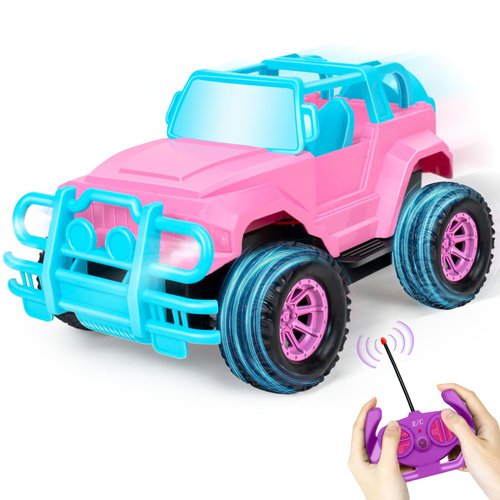 Ynybusi Remote Control Car RC Racing Cars, 1:20 Scale Remote Control Monster Truck, 2.4Ghz LED Light Off-Road Rc Cars,Toy Cars for Kids Boys Girls 6 7 8 9 10 Years Old (Pink)