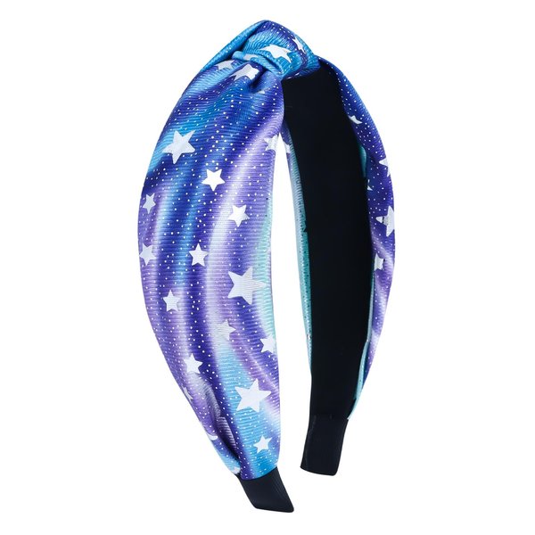 YARIEW Star Knotted Headbands for Girls, Mermaid Headband for Little Girl Hair Accessories, Cute Hair Bands, Non-Slip Fashion Head Band, Little Mermaid Party Decorations Gifts (Blue)…
