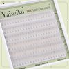 White Lashes Clusters Wispy Eyelash Extension Colored Eyelashes 10-18MM Reusable D Curl 60D Natural Individual Lashes Cosplay DIY Lash Extensions (White,120Pcs)