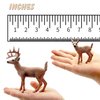 Gemini&Genius Whitetail Deer Animal Toys for Kids, Deer Figurines with Cub, 2Pcs Reindeer Family Woodland Animal Toys, Great for Kids Party Favors, Treasure Box Prizes, Family Fun or Cake Toppers