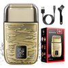 Dumite Electric Shavers for Men,3-Speeds Electric Razor,Head Shavers for Bald Men,Double Foil Beard Trimmer,Barber Supplies Waterproof Shaver, Gifts for Men (Bronze-1)