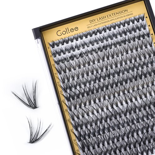 Lash Clusters Wispy Fluffy 280pcs Eyelash Clusters D Curl Individual Lashes 9-16mm Mix Length Soft Lashes Reusable Cluster Eyelash Extensions at Home (30D-0.07D-9-16mm)